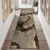 Modern Abstract Marble Runner Rug – 2×8 Luxury Hallway Rug Non-Slip Soft Washable Runner Rug for Entryways Hallways Bedroom Laundry Room Kitchen (Brown/Gold)