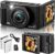 True 5K Digital Camera for Photography, Autofocus 80MP with 18X Digital Zoom, 3″ 270° Flip Screen Selfie Camera for YouTube Vlogging & Content Creation, 2 Batteries, 32GB Card & Flash，Black