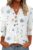 GKBK Womens 3/4 Sleeve V Neck Button Down Henley Shirts