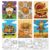 8 * 10 inch Thanksgiving Pre Drawn Cnavas for Adults Fall Pre-Printed Canvas for Ladies Sip and Paint Party Favor, Pre Sketched Canvases for Painting for Adults