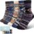 Womens Socks Wool Warm Vintage 5 Pair Thick Cotton Fuzzy Socks