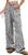 ANRABESS Striped Gingham Pants