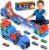 Toddler Race Track Car Carrier Truck Toy with 6 Cars for Boys Ages 3-5