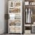 UAMFURI Stackable Storage Bins with Lids, 560QT Closet Organizers and Storage with Doors and Wheels, Extra Large Storage Cabinet, Collapsible Plastic Drawers for Bedroom Dorm Office Garage