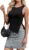 Womens Asymmetrical Ribbed Tank Top