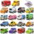 18 Pack Assorted Pull Back Car Toys for Kid with Storage Organizer Box, Mini Model Vehicle Set with Display Case for Child Toddler, Small Play Truck Bulk for Boy and Girl Party Favors, Birthday Gift