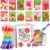 BenLouis 12 Strawberry Coloring Books with 12 Stacking Crayons for Kids