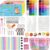 MOOB 26,000 Pcs 2.6mm Mini Fuse Beads, 48 Colors Melty Beads Kit with 4 Pegboards, 2 Shiny Ironing Sheets, 1 Tweezers & 1 Pink Storage Bag, Arts and Crafts for Kids