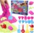 greenglo Kids Sensory Magic Sand Playset – 1.10 Lbs Color Sand Kit, 16 Pcs Molds (Cake/Dessert, car, sea Animal) & Tools, Ideal Sensory Bin for Boys & Girls Ages 3-8