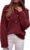PRETTYGARDEN Womens Fall Long Sleeve Polo Sweaters Button Up Quarter Button Collared Tops