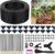 100FT Drip Irrigation Kit System for Garden 360° Adjustable Garden Sprinklers for Yard Watering System with 18 Nozzles Raised Bed Greenhouse Plant Watering Devices Misting System