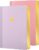 CAGIE Lined Journal Notebook for Women and Girls 256 Pages Cute Diary with Heart-Shaped Leather Journals for Writing A5 Soft Cover Notebooks for Work School (A Purple and Pink, A5)