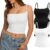 MISSCLUB 3 Pack Double Lined Square Neck Tank Tops