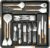 Spaclear Silverware Organizer Expandable Kitchen Utensil Drawer Organizer Large BPA Free Adjustable Cutlery Silverware Tray for Spoons Forks Knives Storage Divider for Kitchen Flatware 6-9 Slots Black