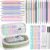 Nicpro Aesthetic School Supplies Stationary Set with Pen Case, 39 PCS Green | Back to Schoo Supplies, Pen Case with 12 Highlighter, 5 Gel Pen, 6 Mechanical Pencil, Essentials for College, Nursing Student
