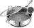 SNOWCLAD Frying Pans Nonstick with Lid,Hybrid Non Stick 5 Quart Saute pan,PFOA Free Cookware,Stainless Steel skillet,12 inch Deep Saute Pan,Dishwasher&Oven Safe,Works on All Cooktops