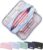 FAHZON Cute Pencil Case, 3 Large Compartments Pencil Pouch, Elastic Pen Slots&Mesh Pockets for Stationery, Pencil Bag for School Supplies with Zipper for Girls Boy Women Teens Adults-Blue