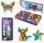 Desire Deluxe Micro Magnetic Tiles Building Blocks Toy – STEM Educational Travel Size Magnetic Blocks for Kids, Learning Sensory Montessori Toddler Magnetic Toys 3+ YO (Glitter, 18pc)