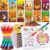 BenLouis 12 Fall Mini Coloring Books Kids with 12 Stacking Crayons Thanksgiving Theme Party Favors Small Activity Books Bulk for Kids Autumn Pumpkin Harvest Party Gift Goodie Bag Stuffers