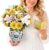 14 Inch Pop Up Cards, 3D Forever Sunflower Paper Flower Pop-Up Bouquet Cards Greeting Gift for Women Mom Wife Girl, Mothers Day, Birthday, Graduation, Get Well, Thank You Cards with Envelope