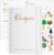JUBTIC Recipe Book to Write in Your Own Recipes,7″ x 10″ Personal Blank Recipe Notebook, Sprial Leather Hardcover Recipe Journal with Page Number and 2 Colorful Stickers,Hold up to 120 Recipes – Pearl