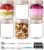 6 pack 16 oz Overnight Oats Containers with Lids and Spoons Glass Jars with Airtight Lids: Wide Mouth Mason Salad Jars, Leakproof and Reusable Glass Food Storage Container for Yogurt Snacks Spice