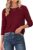 GRACE KARIN Womens Fall Sweaters Crew Neck Cropped Cozy Sweater