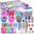Elover Clear Slime Making Kits with Premade Slime for Kids DIY with 35 Sets Add-ins Jumbo Kit for 6-12 Years Old Girls Boys Present Party Favors, Large