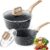 Sauce Pan Set with Lids,Nonstick Small Cooking Pots 1.5Qt&3Qt,Lightweight Non Stick Pots with Glass Lids for Fast Heating,Induction Compatible