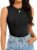 GKBK Womens Ribbed High Neck Tank Tops
