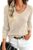 ANRABESS Long Sleeve V Neck Ribbed Sweaters