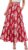 BTFBM Maxi Skirts for Women Summer Outfits Elastic High Waist A Line Boho Beach Vacation Cruise Floral Long Skirt 2026(Floral Red White Flower, Small)