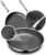 OATOFP Non Stick Frying Pans Set, Hybrid Skillet Set Nonstick (8+10+12inch), Pans for cooking, PFOA Free Stainless Steel Kitchen set, Dishwasher and Oven-Safe Cookware Sets, Quiche Pan