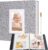 Vienrose Self Adhesive Photo Album 60 Pages for Wedding, Baby Growth, Grey