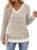 SAMPEEL V Neck Long Sleeve Shirts