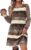 OFEEFAN Long Sleeve Sweater Dress