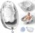 Collapsible Baby Bathtub – Large Baby Bath Tub with Thermometer | Bath Essential Bañera para Bebe Easy Fold Baby Tub | Travel Infant Newborn Toddler Bathtub for Baby Girl Boy 0 to 36 Months (Grey)