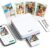 Nelko Photo Printer, 2×3 Portable Wireless Smartphone Printer, PP01 Mini Color Instant Inkjet Printer, Sticky-Back Photos, Bluetooth Compatible with iOS & Android, App Editing, White