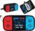 Game Controller Pencil Case for Boys Kids Teens, Large Capacity Pencil Pouch with 3 Compartments, 7 Pockets and Label Pocket for School College Office Travel (Red & Blue)