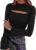 PRETTYGARDEN Womens Sexy Bell Long Sleeve Cut Out Lace Tops
