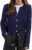 NALANISA Women’s Cable Knit Cropped Cardigan Sweater V Neck Button Down
