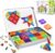 Mini Magnetic Tiles 70PCS – Travel Building Blocks Set for Kids, Portable STEM Toy with Storage Bag, Strong Magnets for Home, Car & Classroom Play