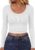 ANRABESS Long Sleeve Crop Top
