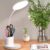 LED Desk Lamp for College Dorm with Pen Phone Holder, White | 3 Color Modes Dimmable Desk Light, College Dorm Essentials, 360° Adjustable Arm, Eye-caring Bedside Reading Lamp, 800 Lumen