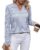 WIHOLL V Neck Business Casual Tops