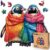 LEOGOR Wooden Puzzles for Adults, Extra-Thick 5 mm Wood Unique Penguin Puzzle 200 Pieces (12.8 × 11.4 in), Winter Mosaic Jigsaw with Odd Shaped Pieces, Colorful and Relaxing Gift for Adults and Teens