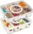 2 Pack Divided Serving Tray with Lid and Handle, 12 Compartments Snackle Box Container for Portable Snack Platters Large Clear Organizer for Picnic Snacks to Go Dishwasher Safe