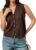 Fall Sweater Vest Women Waffle Knit Vest Tops Sleeveless Tops
