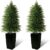 MAVIS’S DIARY 4Ft Tall 2 Pack Artificial Cedar Topiary Trees