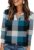 GLORIA&SARAH Womens Casual Long Sleeve Plaid Shirt